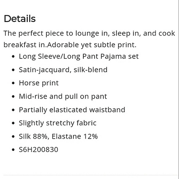 Stella Mccartney Silk Gloria Horse Pajama P.J. Pant size Medium - Picture 5 of 5